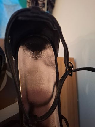 Sandalias piel Riva di Mare negras, talla 41