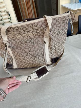 Capazo picnic beige-marrón