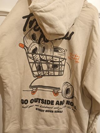 Sudadera niño talla 11 años color naranja pastel