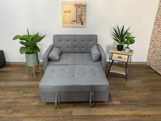 Sofá cama gris - 2 plazas