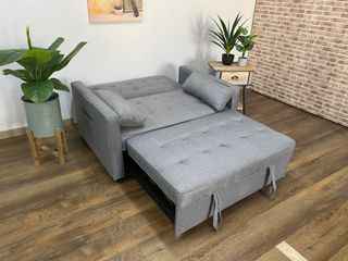 Sofá cama gris - 2 plazas