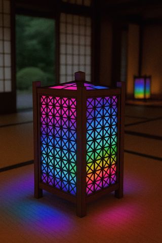 Lampada Kumiko Giapponese multicolor +telecomando