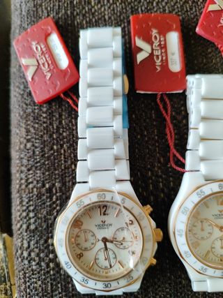 Liquidación Relojes Viceroy mujer, cerámica blanca
