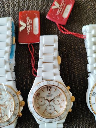 Liquidación Relojes Viceroy mujer, cerámica blanca