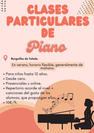 Clases particulares piano niños