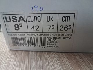 Zapatillas Nike Air Jordan 1 rojas y blancas