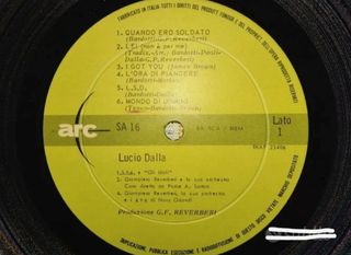 Vinile 33 giri Lucio Dalla 1999 ( 1966 ) MINT