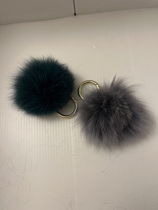 Llaveros Pompón de Piel - 2uds