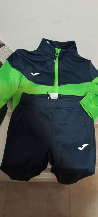 Chándal Joma niño - Azul y Verde