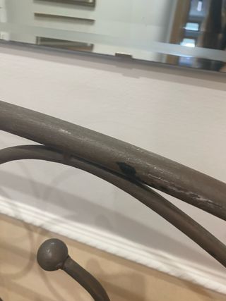 Cabezal cama metal gris