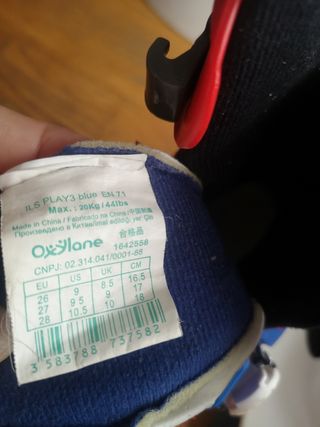 Patines Oxelo Play 3 - niño/a talla 26/28