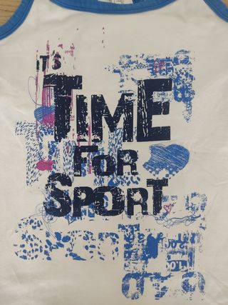 Camiseta deportiva Domyos blanca y azul