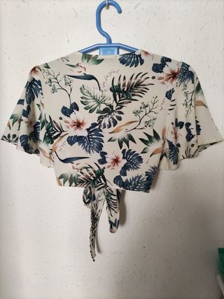 Top corto manga corta lazada crudo