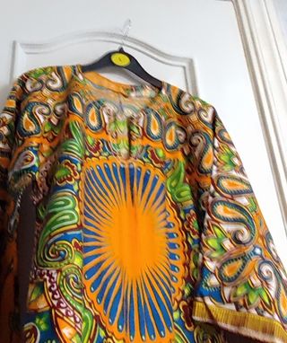 Vestido largo estampado - Talla L