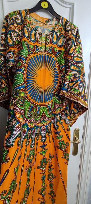 Vestido largo estampado - Talla L