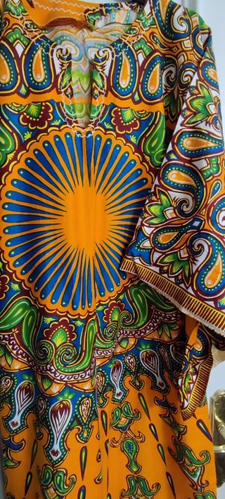 Vestido largo estampado - Talla L