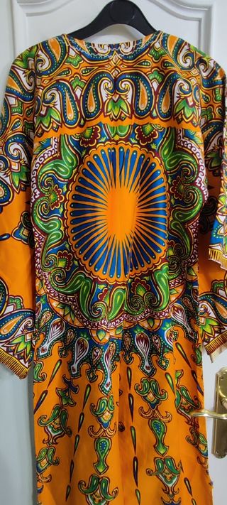 Vestido largo estampado - Talla L