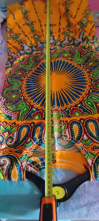 Vestido largo estampado - Talla L