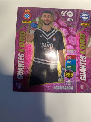 6 cromos de guantes de oro