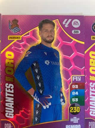6 cromos de guantes de oro