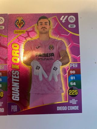 6 cromos de guantes de oro