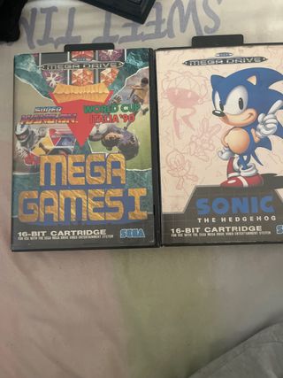 2 juegos Megadrive: Sonic & Super Hang-On 
