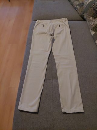 Pantalones vestir beige Corte Inglés