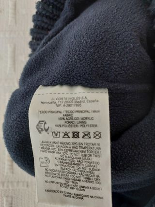 Bufanda azul Corte Inglés