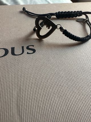 Pulsera corazón osito plata