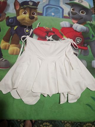 Falda blanca talla S