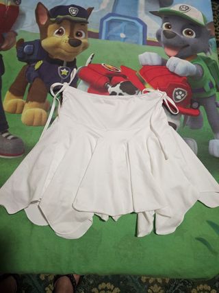 Falda blanca talla S
