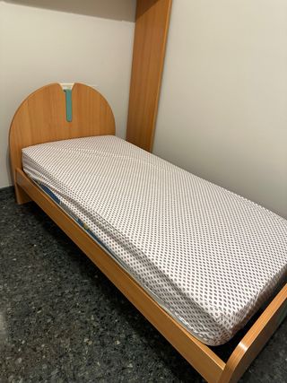 Cama individual infantil madera 195x90