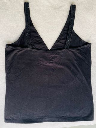 Top negro lentejuelas - Tirantes