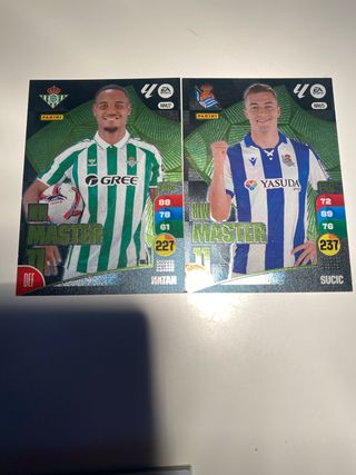 2 Cromos New Master Panini