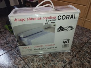 Sábanas de coralina 90cm