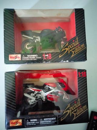 2 Motos Maisto 1:18 Suzuki GSX-R600 y GSX-R1000