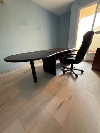 Mesa oficina - madera negra y marrón