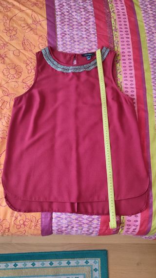 Camisa burdeos pedrería