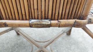 Sillón doble bambú antiguo