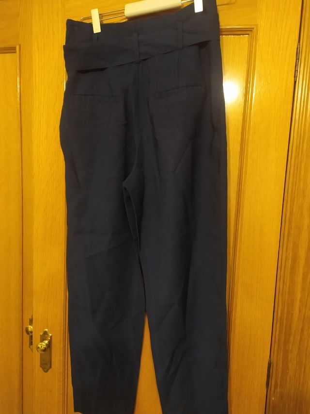 Pantalón azul marino c/cinturón
