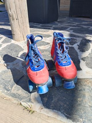 Patines retro niño - Rojo y Azul