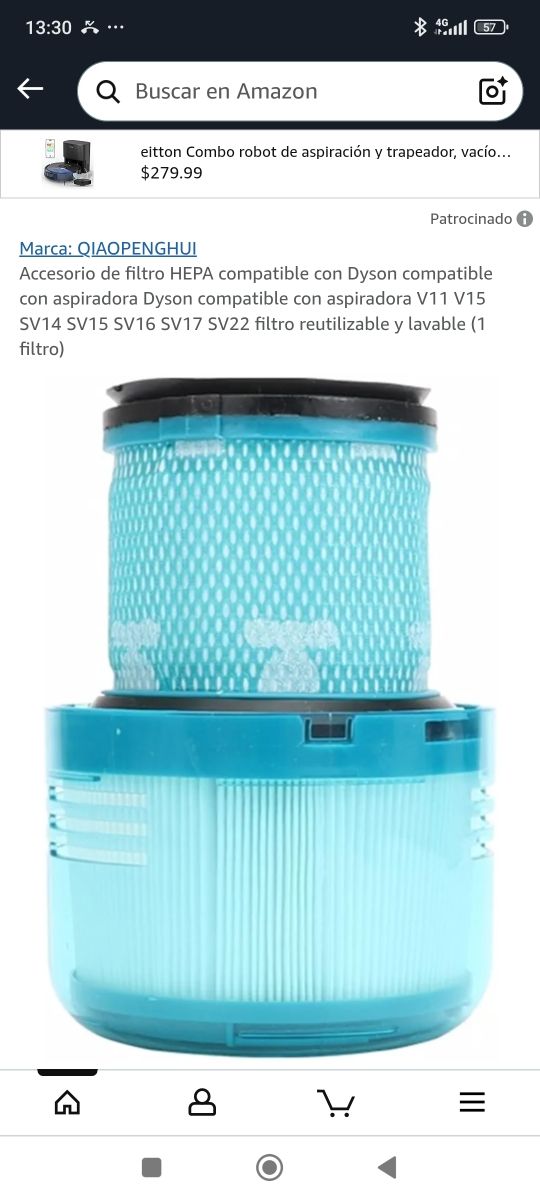 Filtro HEPA Dyson V11 -V15-V17