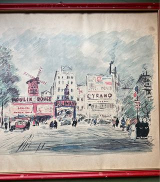 Cuadro antiguo Moulin Rouge