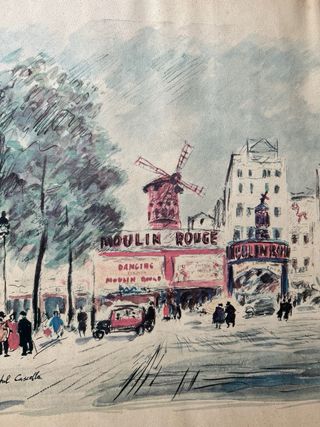 Cuadro antiguo Moulin Rouge