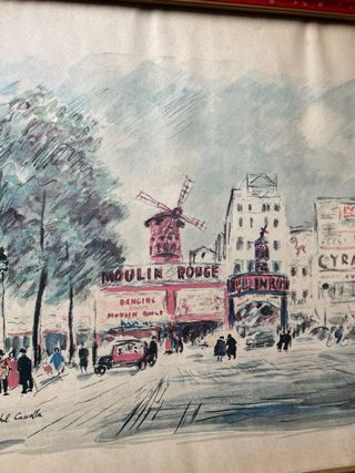 Cuadro antiguo Moulin Rouge