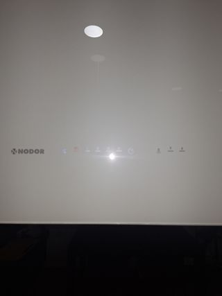 Campana extractora cristal blanco