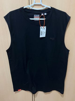 Superdry - camiseta negra M sin mangas