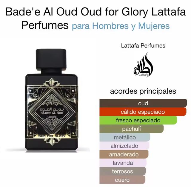 Lattafa Badee Al Oud Oud for Glory Negro Perfume