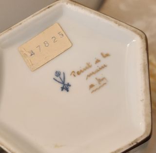 Vaso Porcellana Meissen - Turchese e Oro