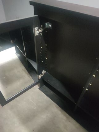 Armario baño negro 2 puertas